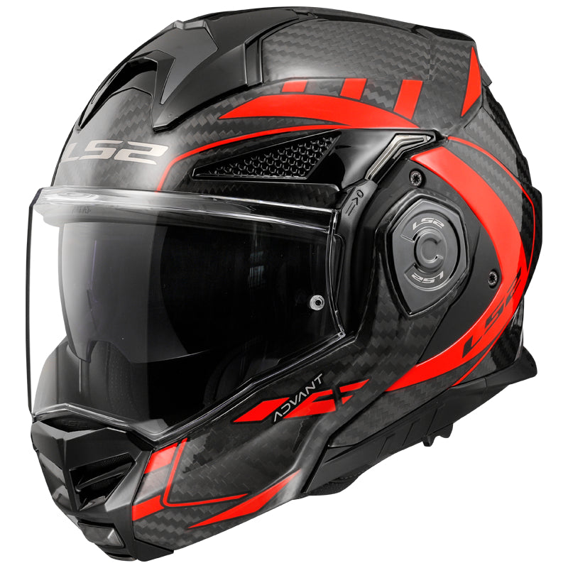 LS2 FF901 Advant X Carbon Future Black Red Gloss Helmet