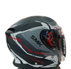 SMK GTJ Escape Black White Red Gloss (GL213) Helmet