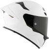 KYT TT Revo Plain White Gloss Helmet