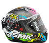 SMK Bionic Youth Chimpz Matt Black Grey Yellow (MA264) Helmet