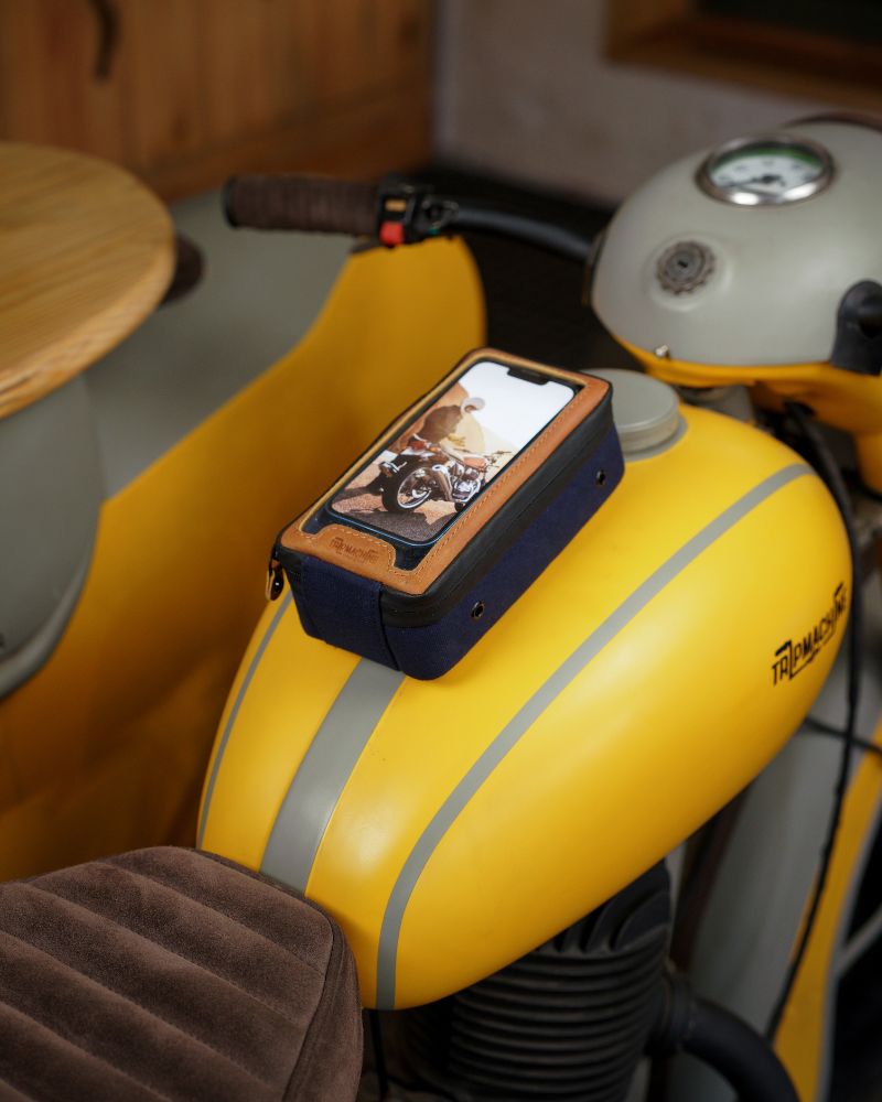 Trip Machine Navigator Pouch (Blue and Tan)