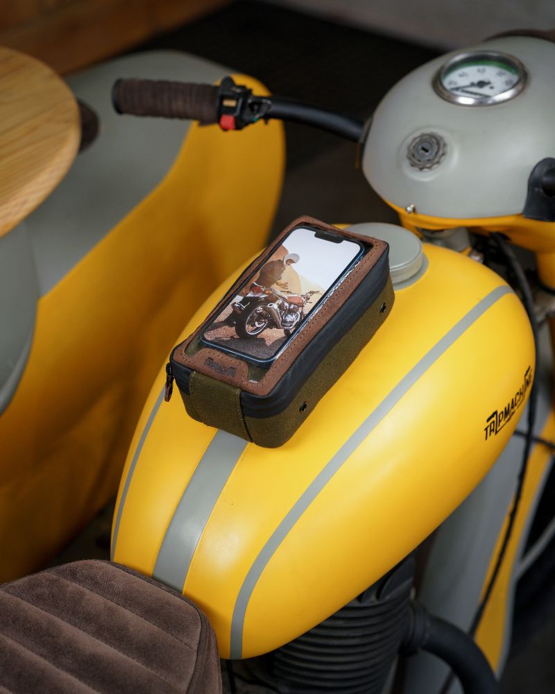 Trip Machine Navigator Pouch (Green and Tobacco)