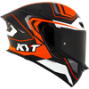 KYT TT Revo Overtech Black Orange Gloss Helmet