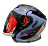 SMK GTJ Escape Black Blue Orange Gloss (GL257) Helmet