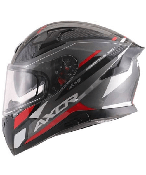 AXOR Apex Turbine Matt Black Red Grey Helmet– Moto Central