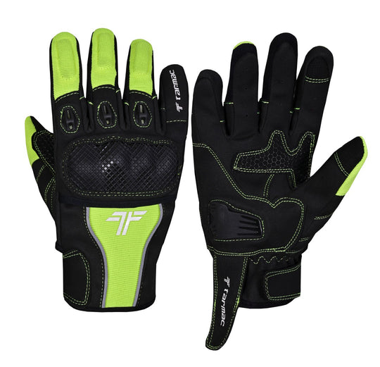 Tarmac Tex II Riding Gloves (Black Fluro Green)
