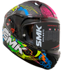 SMK Bionic Youth Chimpz Matt Black Grey Yellow (MA264) Helmet