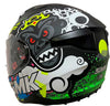 SMK Bionic Youth Chimpz Matt Black Grey Yellow (MA264) Helmet