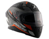 AXOR Apex Turbine Matt Black Orange Grey Helmet