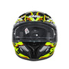 SMK Stellar Sports Turbo Gloss Black Yellow Grey (GL246) Helmet