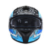 SMK Stellar Sports Samurai Gloss Black Grey Blue (GL265) Helmet