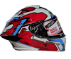 NHK K5R Onyx Gloss White Red Blue Helmet