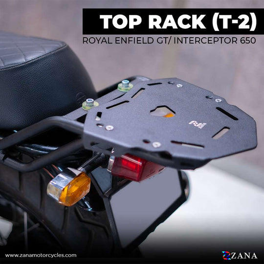 ZANA OP RACK (T-2) WITH ALUMINIUM PLATE COMPATIBLE WITH PILLION BACKREST FOR GT& INTERCEPTOR 650 (ZI-8018)
