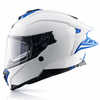 AXOR Brutale Corsa Gloss White Blue Helmet