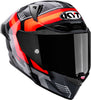 KYT R1R Carbon Accelerator Gloss Black Red Helmet