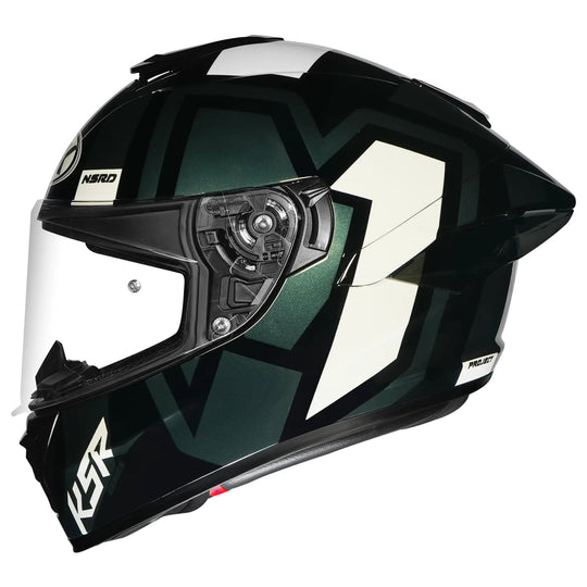 NHK K5R Shield Gloss Black Grey White Helmet