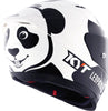 KYT Striker Leopard Panda Gloss White Black Helmet