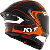 KYT TT Revo Overtech Black Orange Gloss Helmet