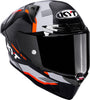 KYT R1R Carbon Zone Gloss Black Orange Helmet