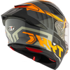 KYT R2R Pro Octane Black Orange Gloss Helmet
