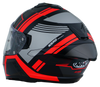 NHK K5R Fader Gloss Black Red Helmet