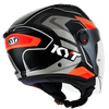 KYT D City Overtech Gloss Black Fluro Orange Helmet