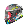 SMK Bionic Youth Chimpz Matt Black Grey Yellow (MA264) Helmet