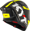 KYT TT Revo Electron Black Yellow Matt Helmet