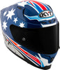 KYT Striker Brock Parkes Replica Gloss Blue White Helmet
