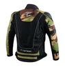 Tarmac One III Level 2 Riding Jacket with PU Chest Protectors (Black Army Camo Olive Green)