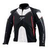 Tarmac Corsa Level 2 Riding Jacket (Black White Red) with PU chest protectors + FREE Tarmac Rapid Red Gloves COMBO