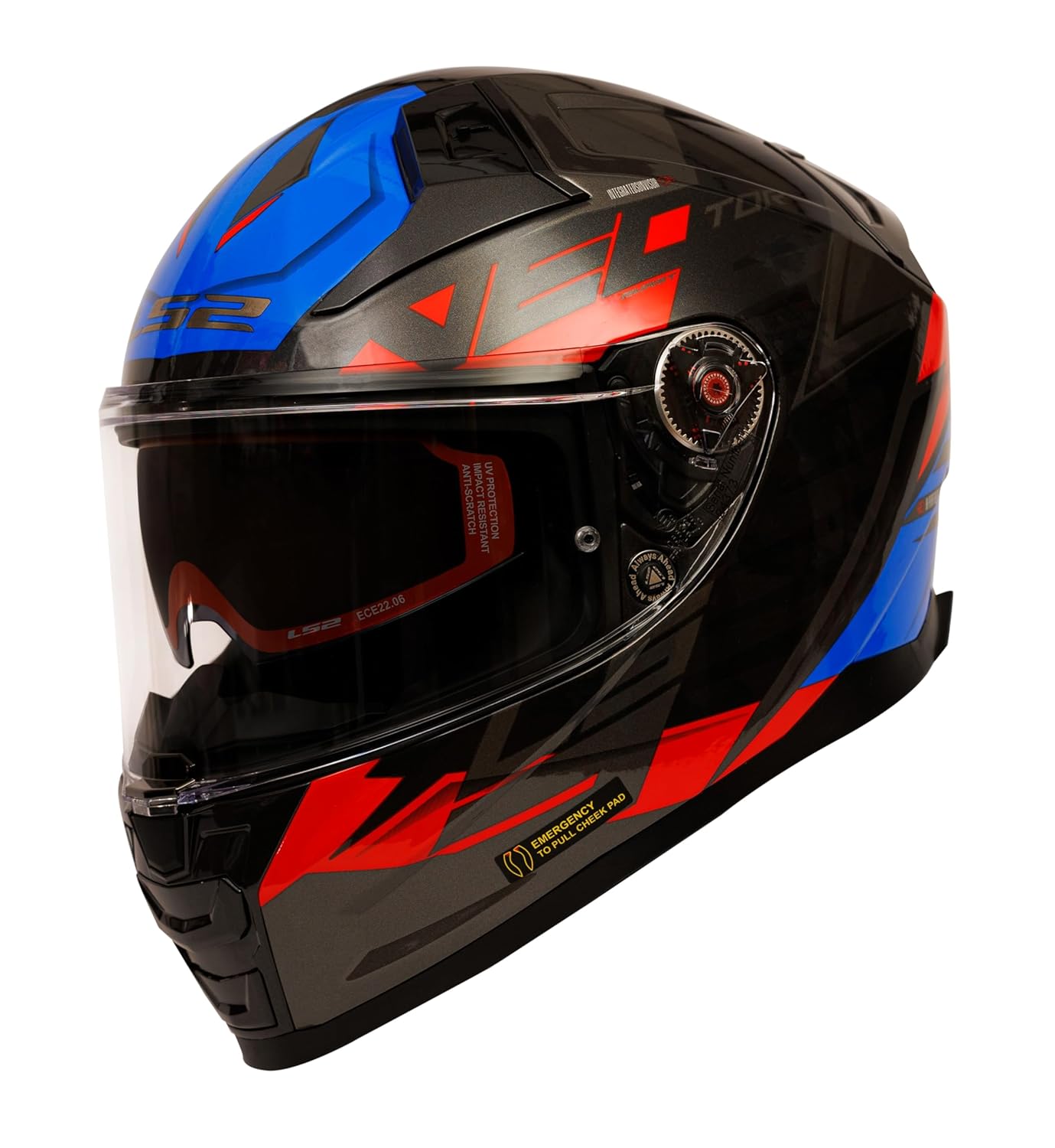 LS2 FF811 Vector II Absolute Gloss Black Red Blue Helmet– Moto Central
