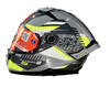 MT Thunder 4 SV Luminence H3 Gloss Grey Fluro Yellow Helmet