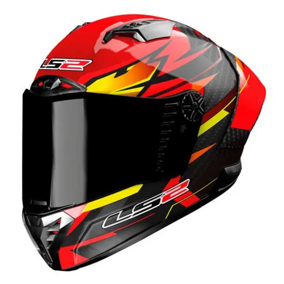 LS2 FF805 THUNDER Carbon GP Aero Fire Gloss Red Black Helmet