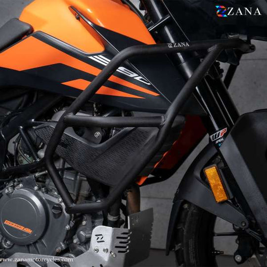 ZANA CRASH GUARD WITHOUT SLIDER TEXTURE MATT BLACK FOR ADVENTURE 250 / 390 / 390 X (ZI-7014)