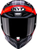 KYT R1R Carbon Accelerator Gloss Black Red Helmet