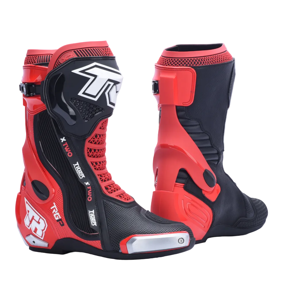 Tiger Racing XTWO Racing Boots (Red Black)