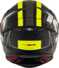 KYT TT Revo Electron Black Yellow Matt Helmet