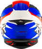 KYT TT Revo Gear Blue Red Gloss Helmet