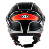 KYT D City Overtech Gloss Black Fluro Orange Helmet