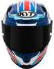 KYT Striker Brock Parkes Replica Gloss Blue White Helmet
