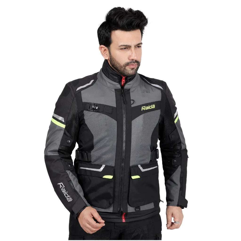 Raida Rover 2 Riding Jacket (Grey Hi Viz) - Moto Central