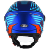 KYT D City Lucent Blue Orange Gloss Open Face Helmets