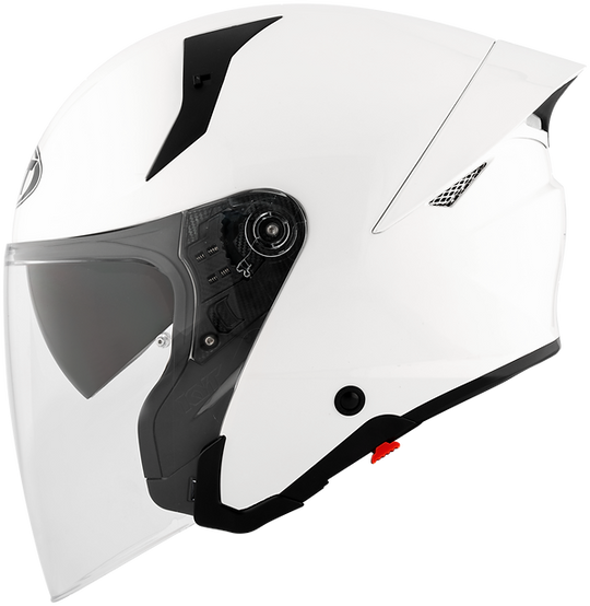 KYT TTR Jet Plain White Gloss Helmet