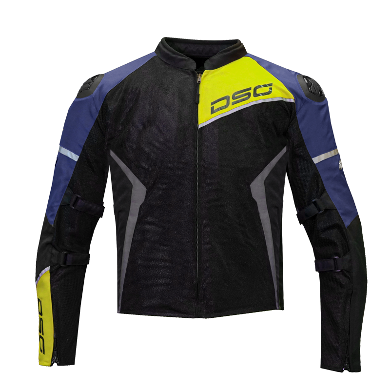 DSG Apex Air Flow Jacket Racing Blue Grey Yellow Fluro Moto Central