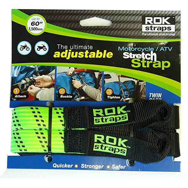 ROK Straps HD 25mm Adjustable Green Black Stripe