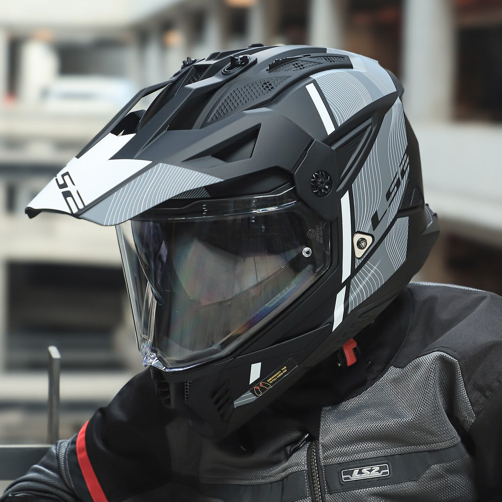 Casco Moto Cross LS2 Pioneer II Hill - Carbonio, Peso 1400g, Omologato ECE 22.06