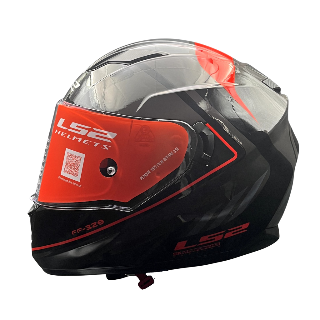 LS2 FF320 Stream Evo GGIO Black 7C Gloss Helmet (D Ring)