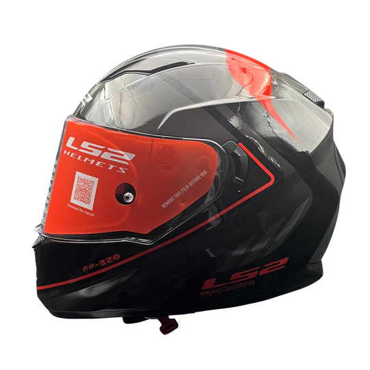 LS2 FF320 Stream Evo GGIO Black 7C Gloss Helmet (D Ring)