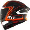 KYT TT Revo Overtech Black Orange Gloss Helmet